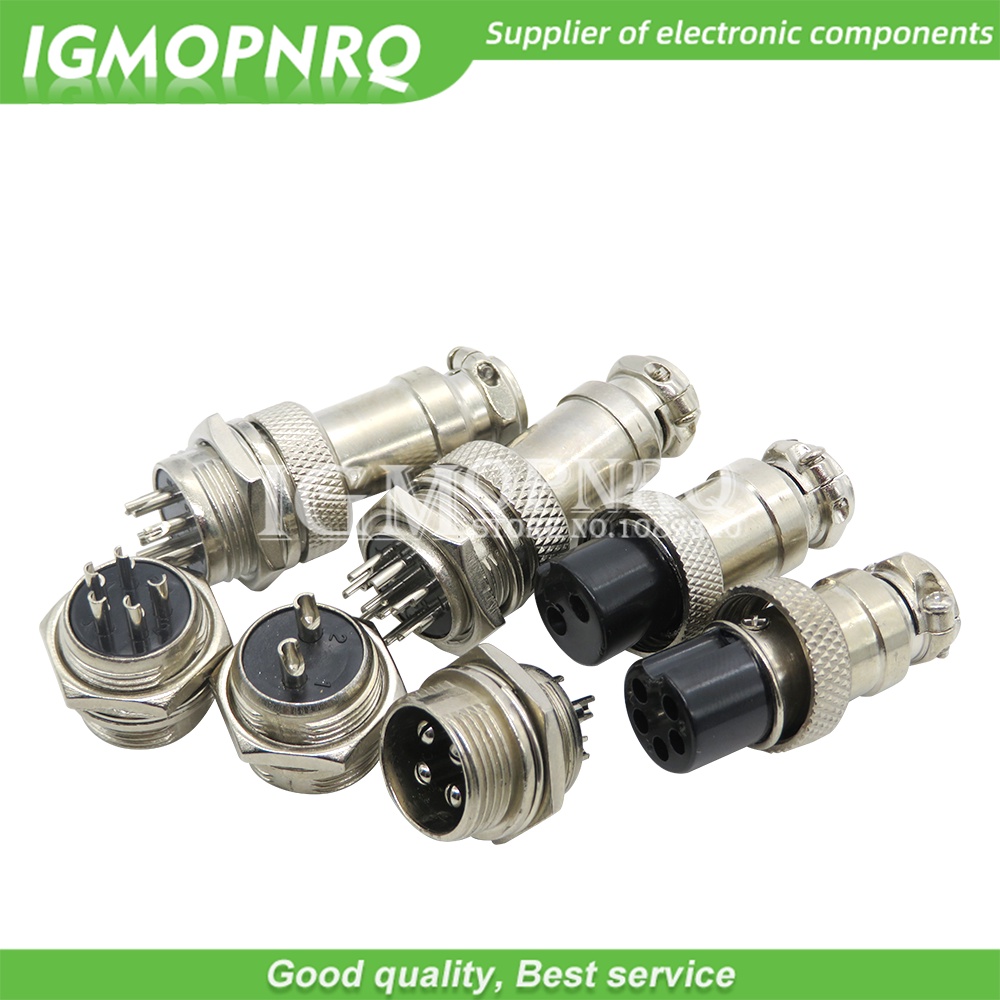 1 Bộ Đầu Nối GX16 2 / 3 / 4 / 5 / 6 / 7 / 8 / 9 Pin 16mm ibuw 2PIN 3PIN 4PIN 5PIN 6PIN Chất Lượng Cao