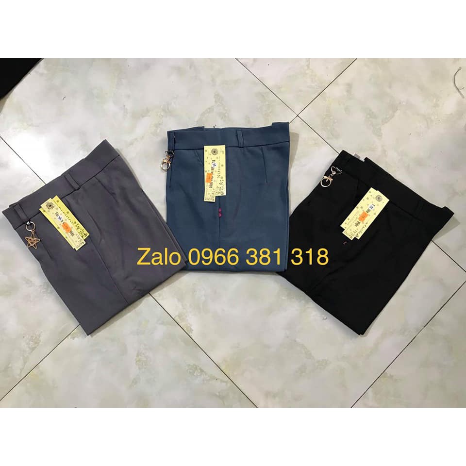 Quần Baggy Công Sở Xuất Nhật Vải Xước Đẹp Đính Khuyên Sao