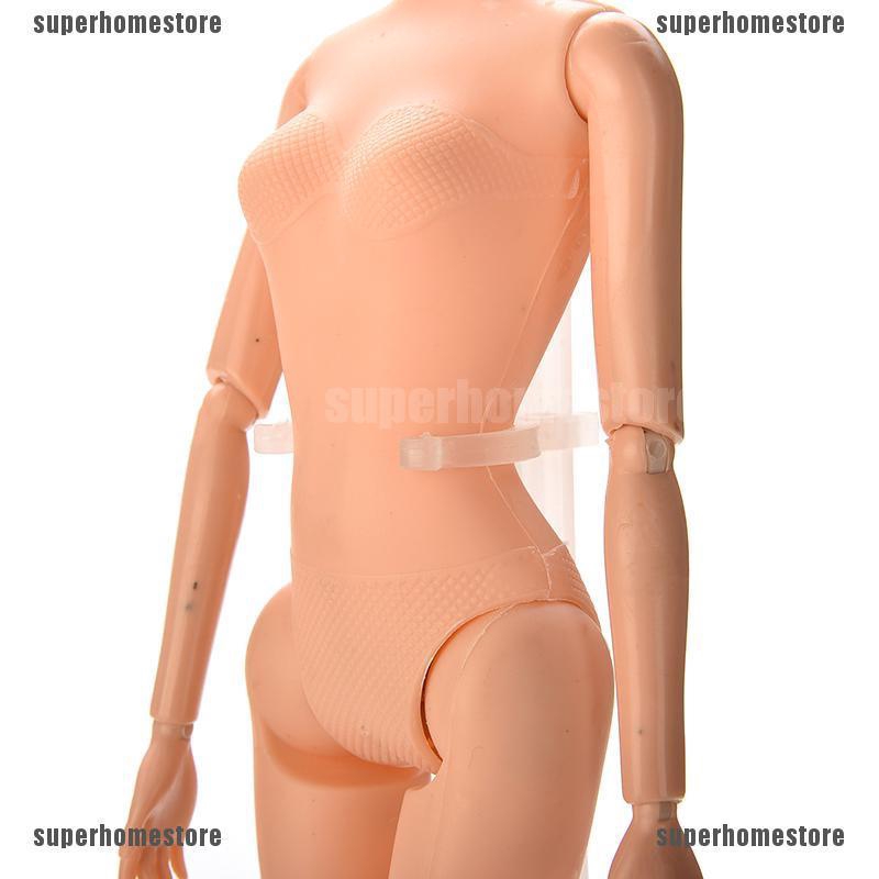 1 Giá Đỡ Treo Quần Áo Búp Bê Bằng Nhựa Màu Trắng