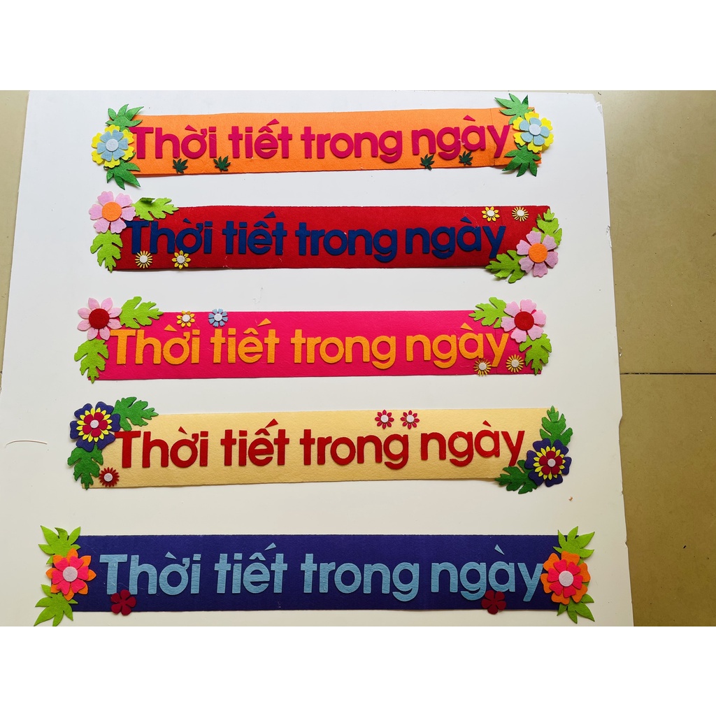 Tiêu đề các góc chủ đề lớp học mầm non