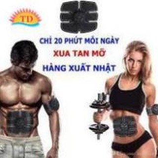 Miếng dán xung điện tập cơ bụng 6 múi kèm điều khiển cao cấp