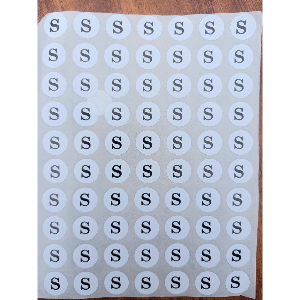 TEM DÁN SIZE SỐ QUẦN ÁO. 1 SẤP 100 TỜ. 7000 SỐ
