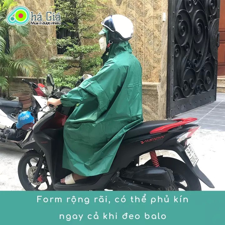 Áo Mưa Bộ Người Lớn Mangto Vải Dù Vẩy Cá ( Dây Khóa Kéo Cao Cấp, Một Người 1 đầu, Trùm Bít Kín Người, Không Xẻ Tà ...)