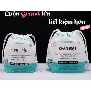 Khăn mặt khô Chillwipes dùng 1 lần lau khô, lau ướt - Giấy lau mặt dùng một lần - Trugnquanstore