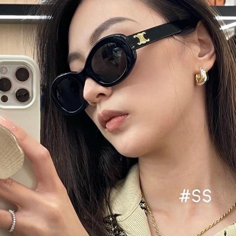 Kính Hiệu Nhỏ Dáng olvan Tròn Bầu celi CL hot màu đen-trắng phong cách ullzzang Rap Việt Hip hop