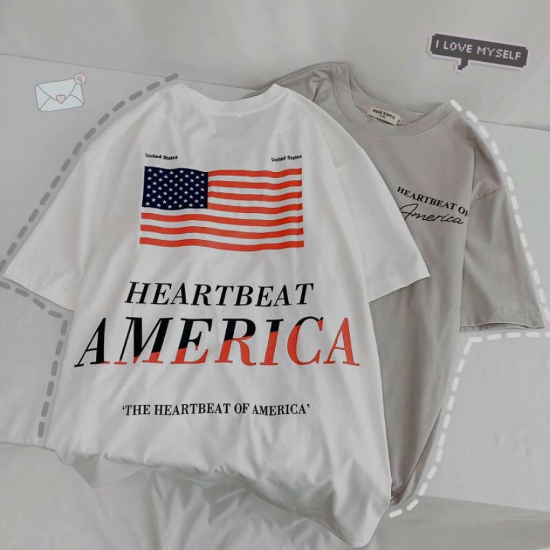 Áo thun tay lỡ Unisex AMERICA