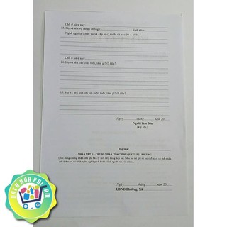 Ruột hồ sơ xin việc ( tờ )