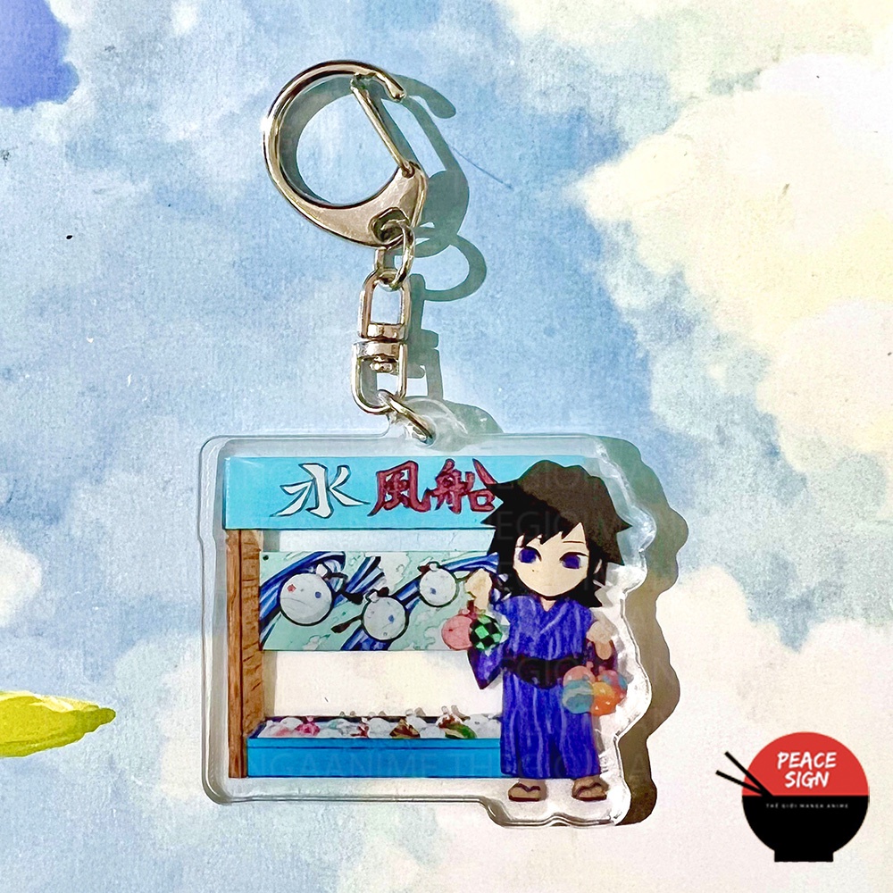 ( Mica trong acrylic ) Móc khóa KIMETSU NO YAIBA ver HỘI CHỢ anime chibi game xinh xắn