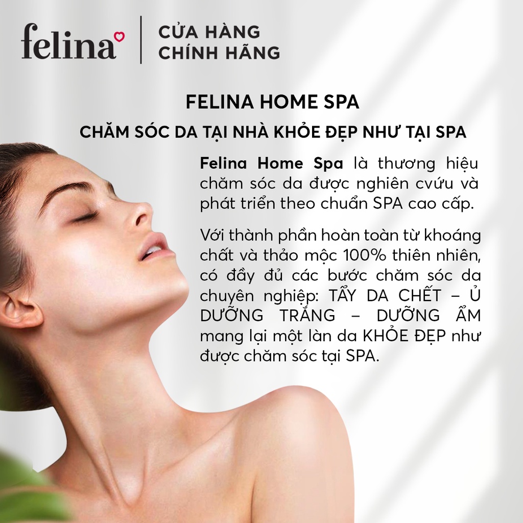 Combo mặt nạ ủ trắng da toàn thân AHA từ đường mía Felina 120g và kem ủ trắng da toàn thân Felina 50g tinh chất Cam Yuzu | BigBuy360 - bigbuy360.vn