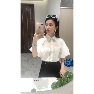 Áo kiểu sơ mi tay lỡ thời trang-AHV004