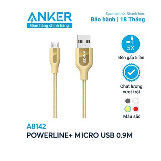 Cáp sạc ANKER PowerLine+ Micro USB dài 0.9m - A8142