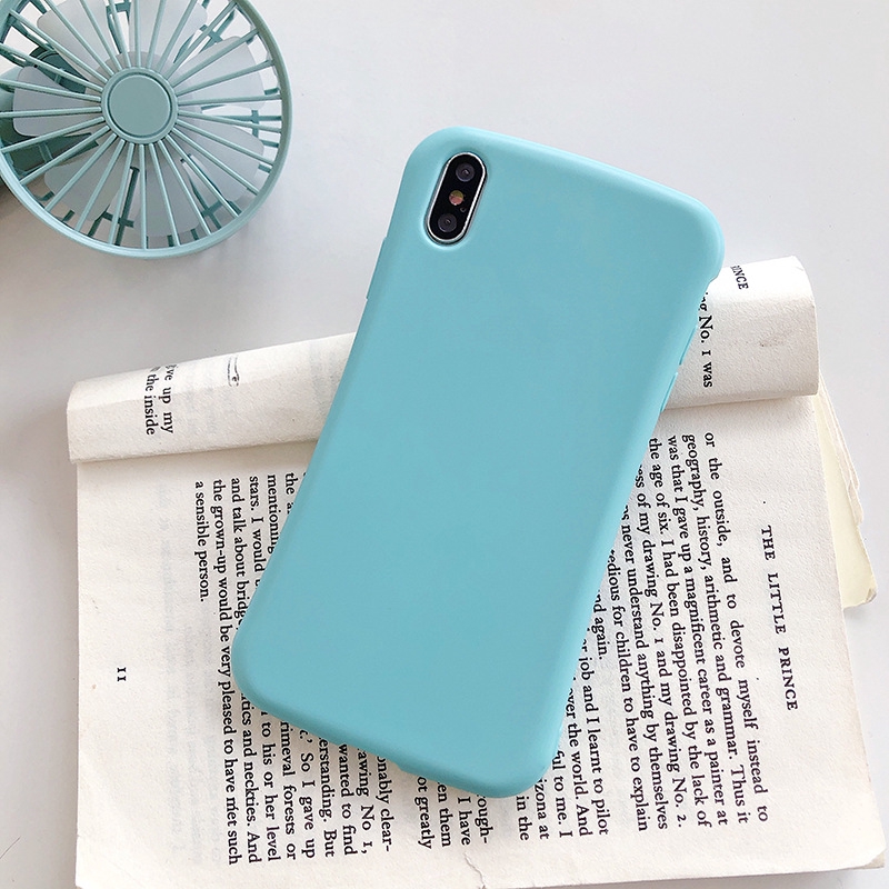 Ốp điện thoại màu trơn đơn giản có đường cong cho iPhone6plus 78plus ixs max | BigBuy360 - bigbuy360.vn