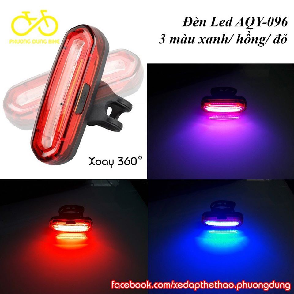 Đèn Hậu xe đạp nháy 3 Màu