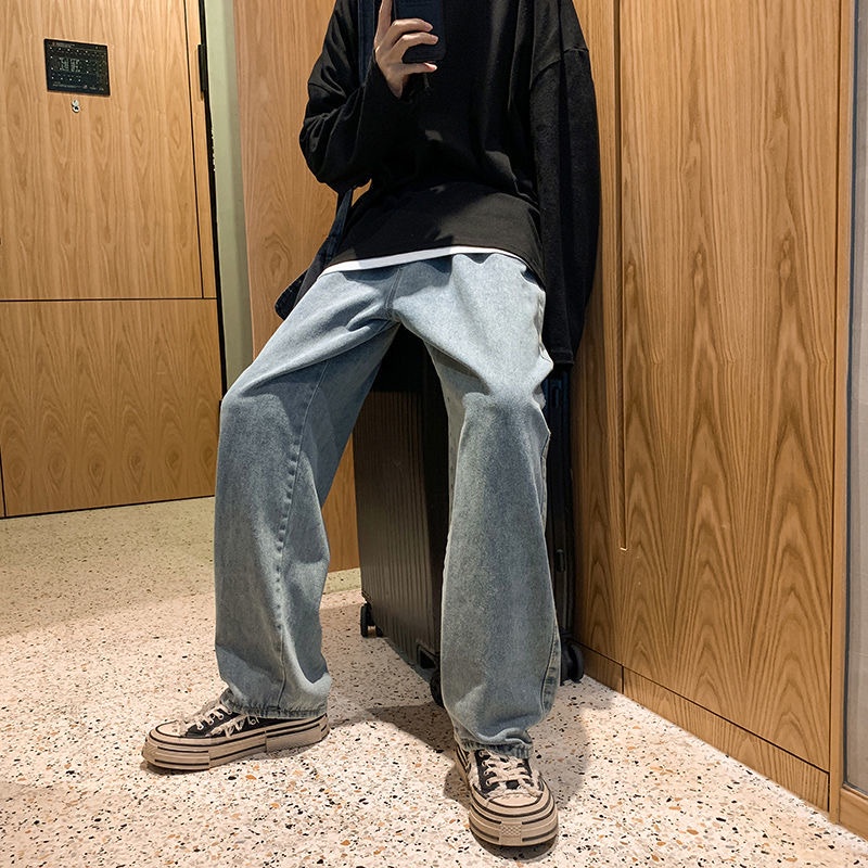 Quần Jean baggy nam , jeans unisex - Quần bò dáng suông rộng Style Hàn Quốc | BigBuy360 - bigbuy360.vn