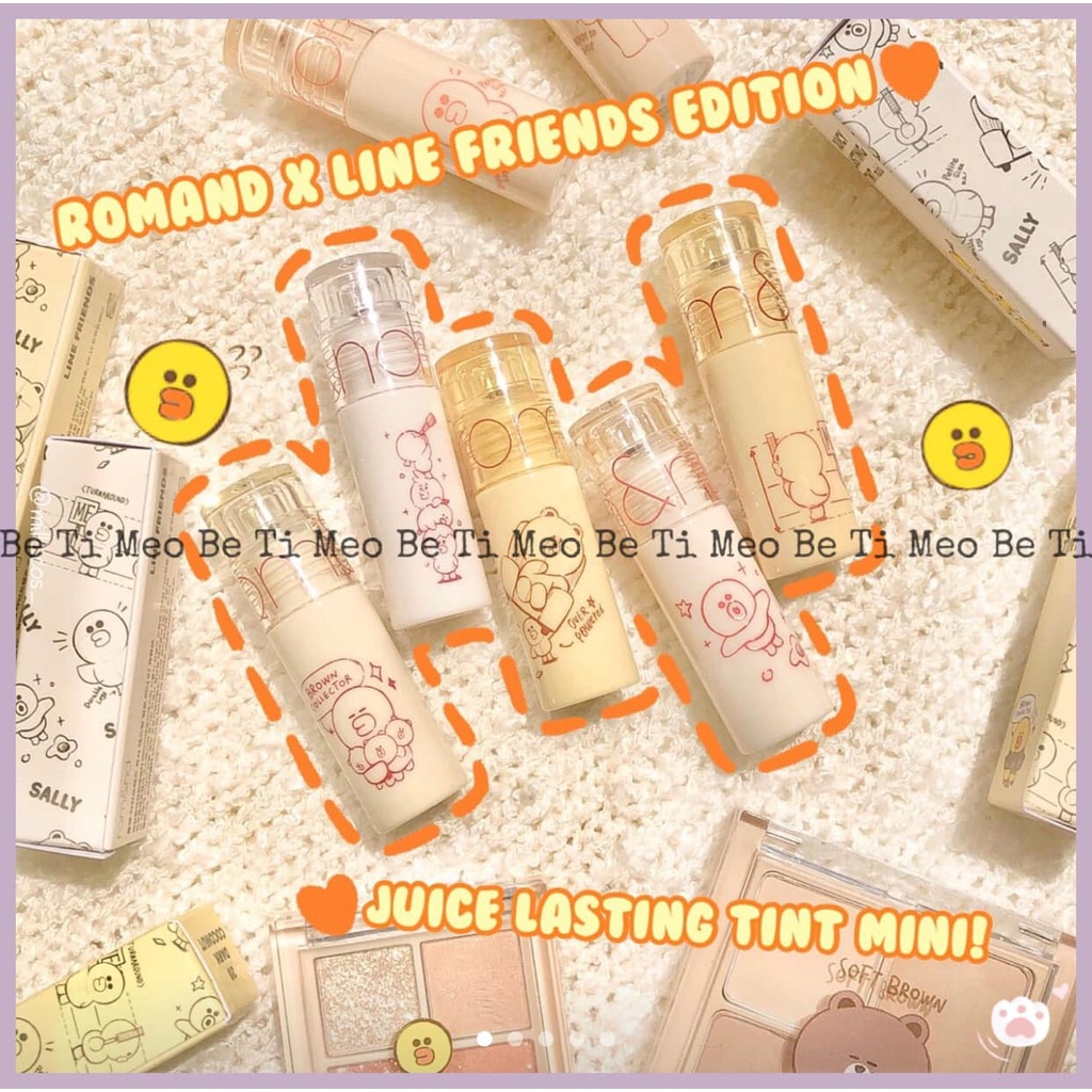 Son Tint bóng Juice Lasting Tint Mini Romand x Friends Edition