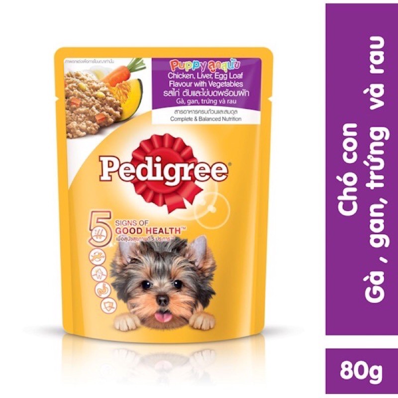 Pate Pedigree - Thức ăn cho chó dạng sốt 80g, nhiều vị