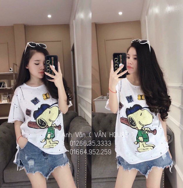 ÁO CHÓ SNOOPY VẨY SƠN HÀNG VNXK