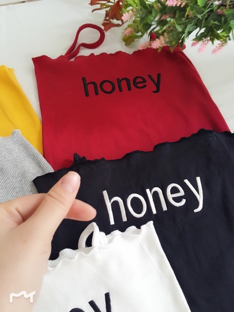 Áo hai dây thêu Honey thời trang nữ ulzzang