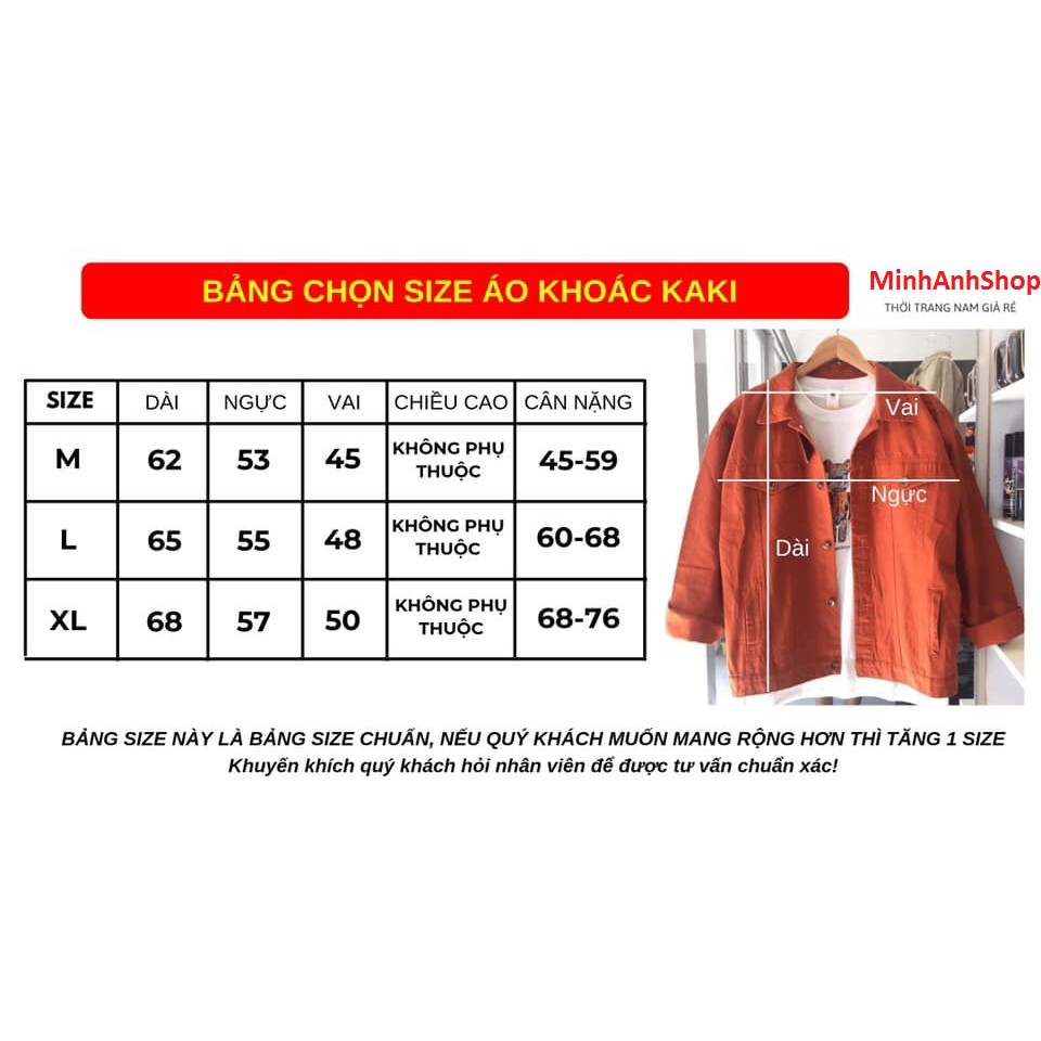[Hàng Chuẩn Shop] Áo Khoác Kaki Jeans Nam Có Cổ Hàng Y Hình Chất Kaki Siêu Bền Đẹp Phong cách 2019 | BigBuy360 - bigbuy360.vn