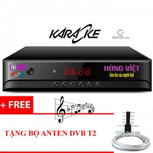 Đầu thu Kỹ thuật số DVB-T2 Hùng Việt HD-789s Karaoke tặng Anten DVB T2