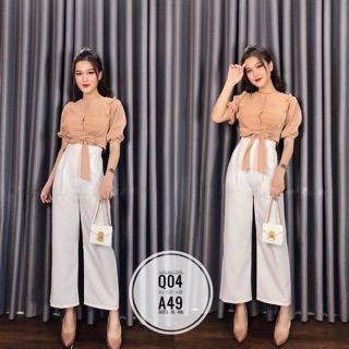 Bigsize Áo cột nơ A49