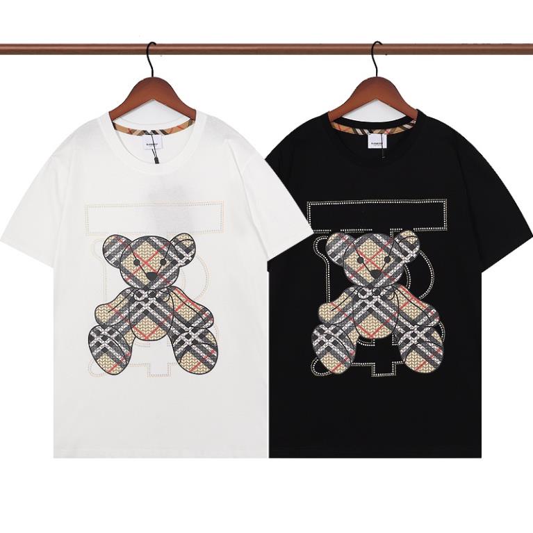 Áo Thun Burberry Tay Ngắn In Họa Tiết Kỹ Thuật Số Thoải Mái Đa Năng Thời Trang Xuân Hè Cho Nam Và Nữ New