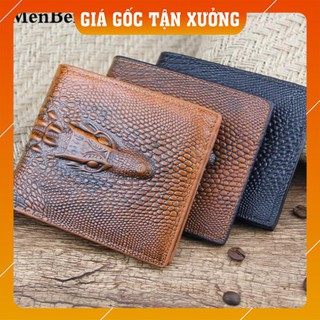 (SIÊU SALE) VÍ DA CÁ SẤU DẬP NỔI 3D CAO CẤP
