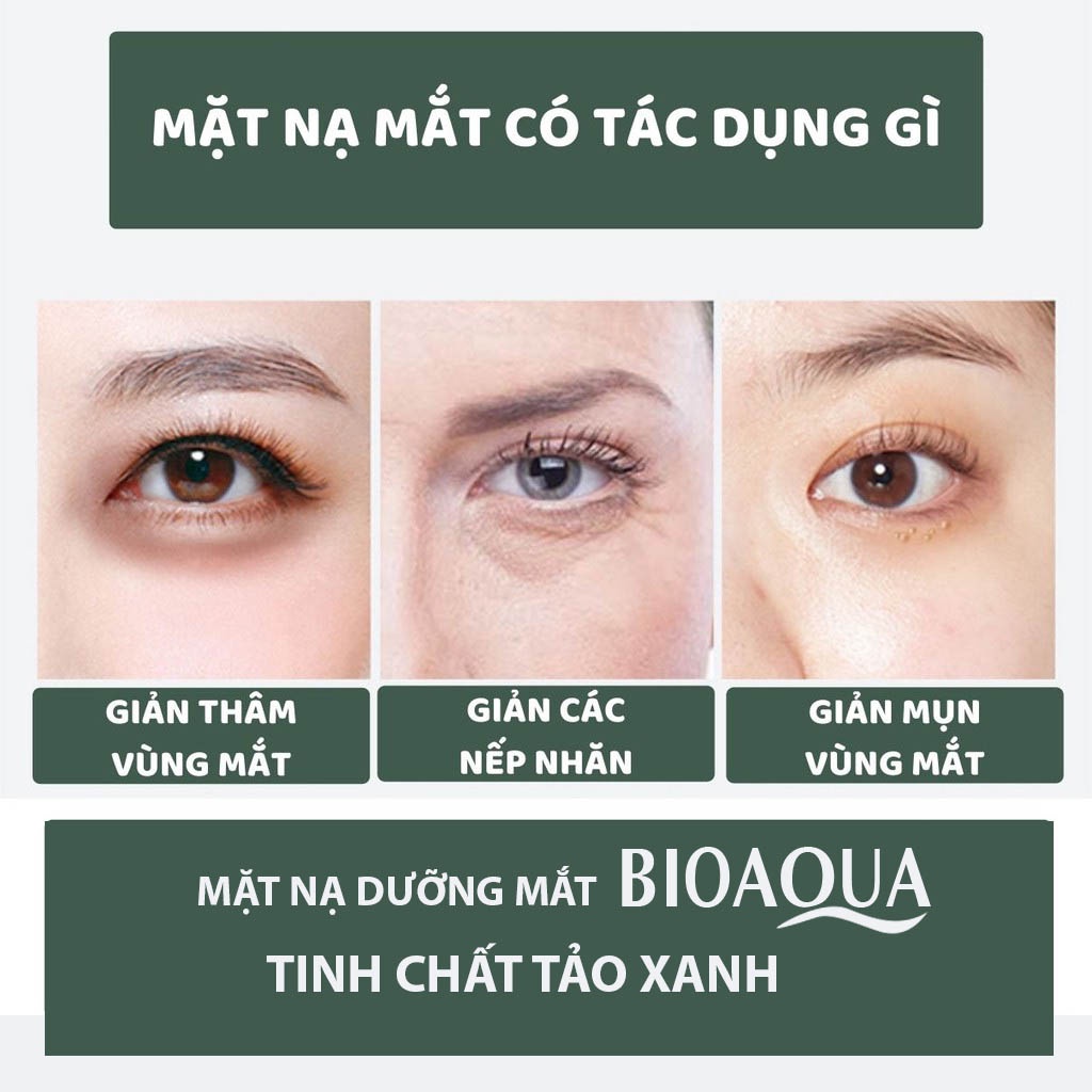 Mặt nạ dưỡng mắt Bioaqua làm giảm thâm quầng mắt, sáng da, cấp ẩm quanh vùng mắt - avaskincare