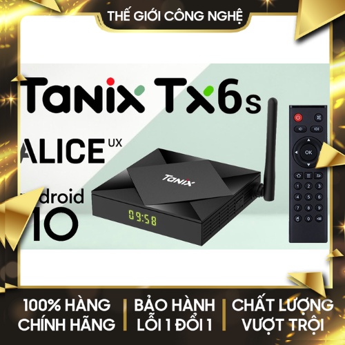 Android TV Box Tanix TX6S Ram 4Gb Rom 32Gb, Android 10 - Hàng Chính Hãng