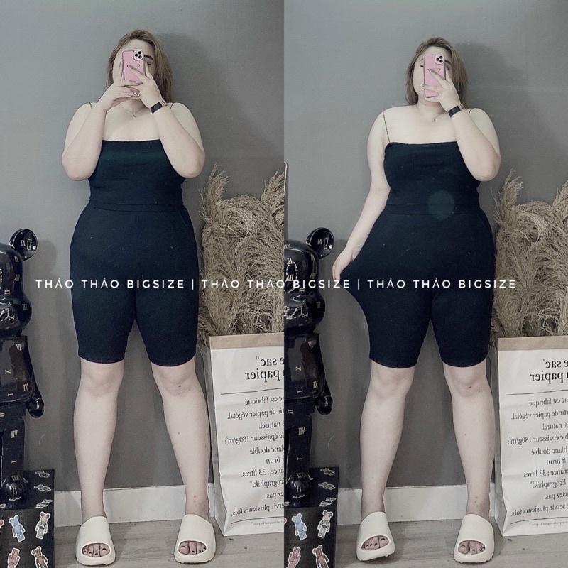 Quần legging ngố , quần biker short bigsize (ko túi sau) - MÚP BIGSIZE 60-100KG