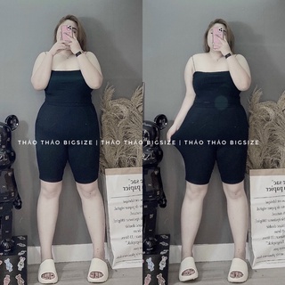 Quần legging ngố , quần biker short bigsize (ko túi sau) - MÚP BIGSIZE 60-100KG