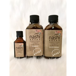 Bộ gội, xả, tinh dầu NASHI ARGAN CLASSIC 200ml phục hồi tóc hư tổn hiệu quả