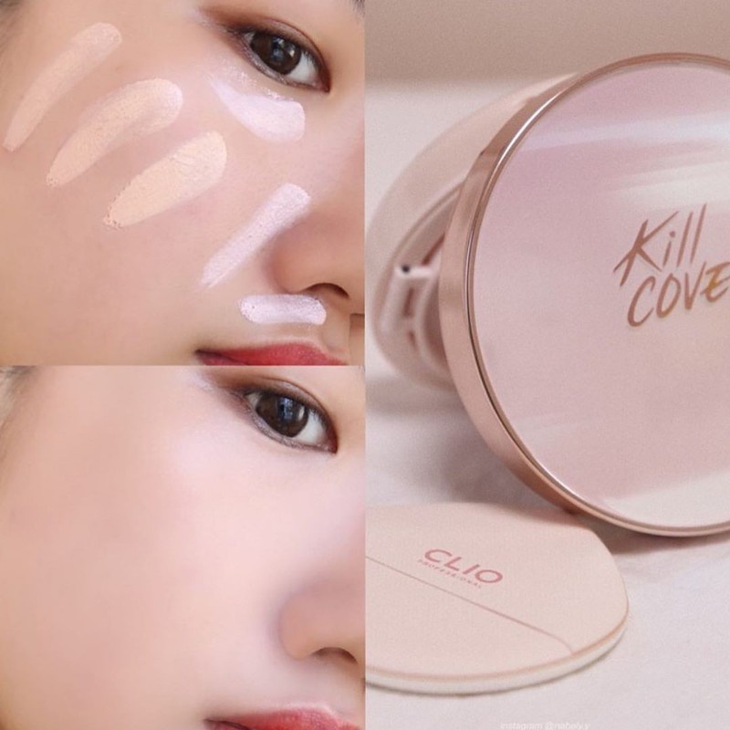 PHẤN NƯỚC CLIO KILL COVER PINK GLOW CREAM CUSHION CHÍNH HÃNG - 8456