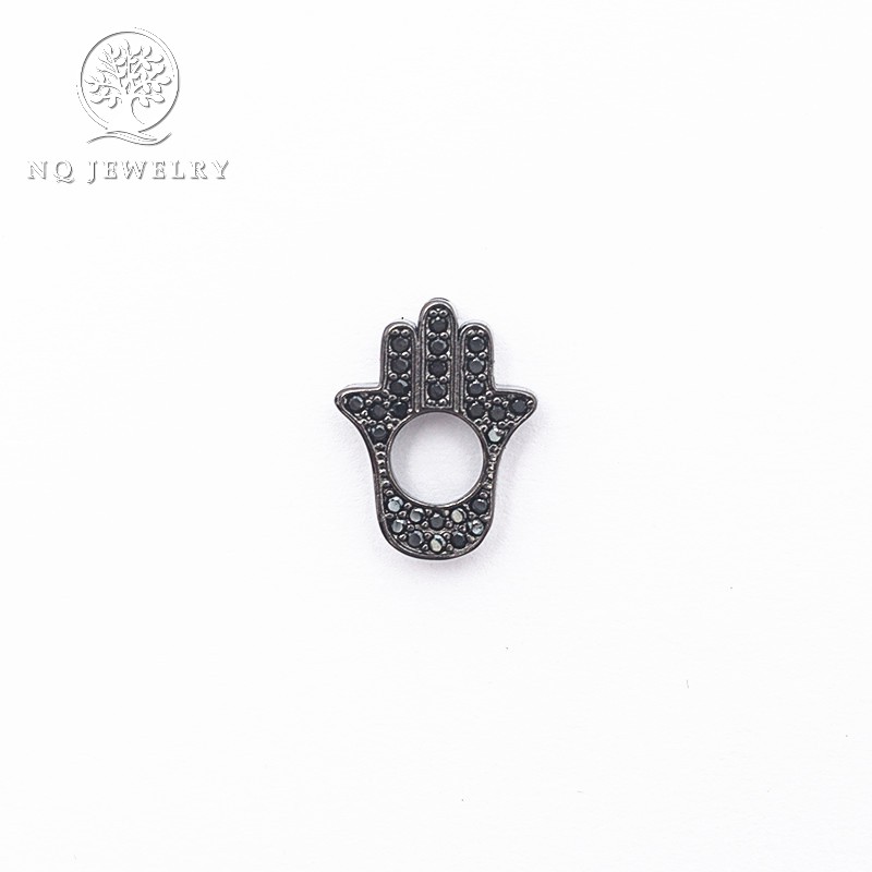 Charm bạc bàn tay lồng hạt xỏ ngang - NQ Jewelry