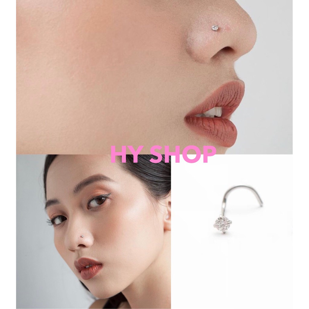 Khuyên titan xỏ mũi cá tính siêu bền an toàn không dị ứng không gỉ - khuyên nam nữ unisex BTS