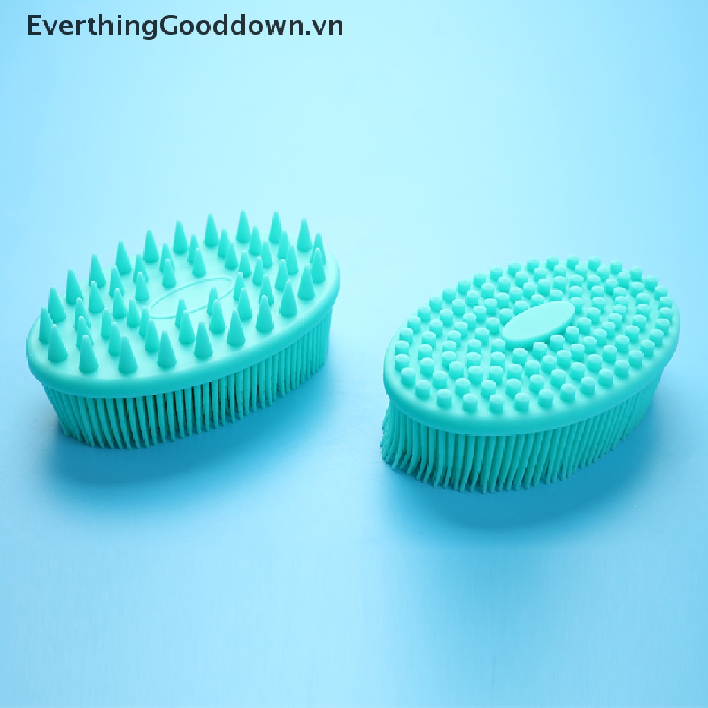 Everthinggooddown Bàn Chải Tắm Chà Lưng Massage Khô Bằng Silicone Cho Bé