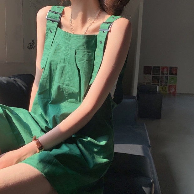 Yếm Quần KaKi Ống Rộng Gập Lai Thời Trang Nữ Phong Cách Ulzzang cá tính dễ phối đồ - QO33