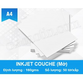 GIẤY IN MÀU COUCHE MỜ ĐỊNH LƯỢNG 160GM A4
