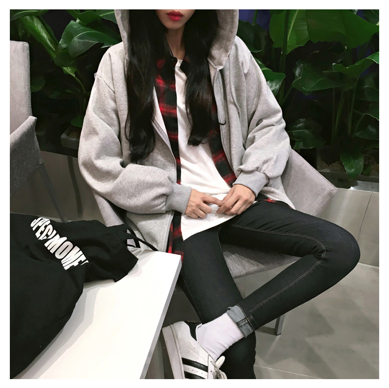 SUXI Áo Sweater Màu Trơn Thời Trang Thu Đông Xinh Xắn Cho Nữ