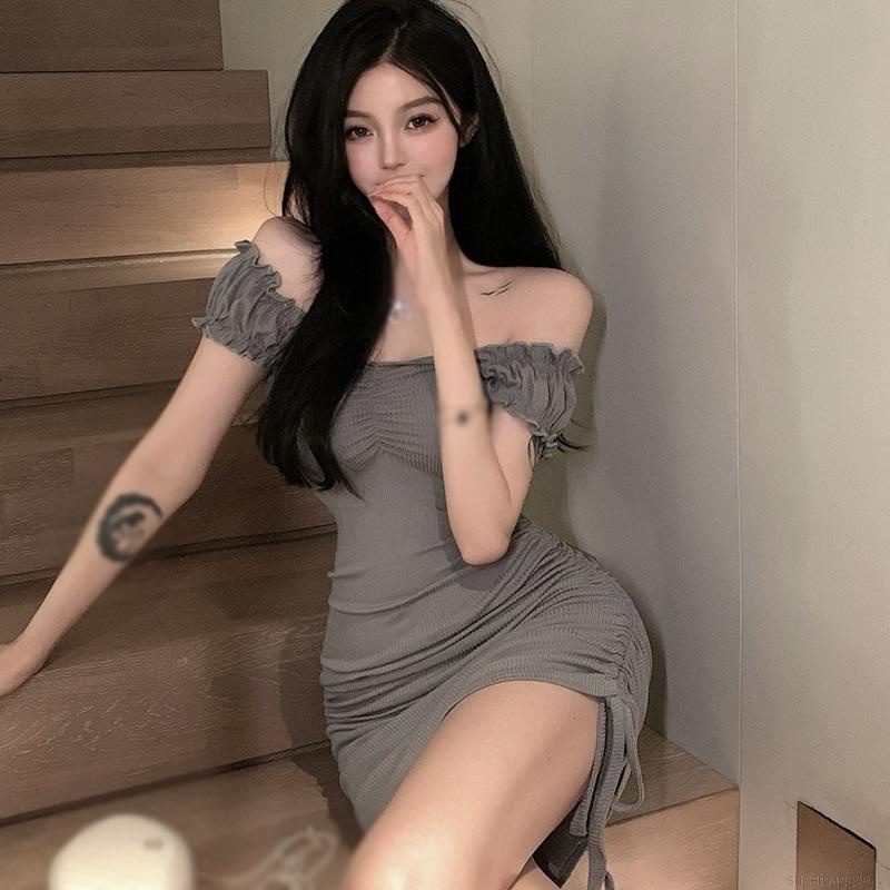 Đầm body tay ngắn ôm sát tôn dáng phong cách Hàn Quốc thời trang dành cho nữ