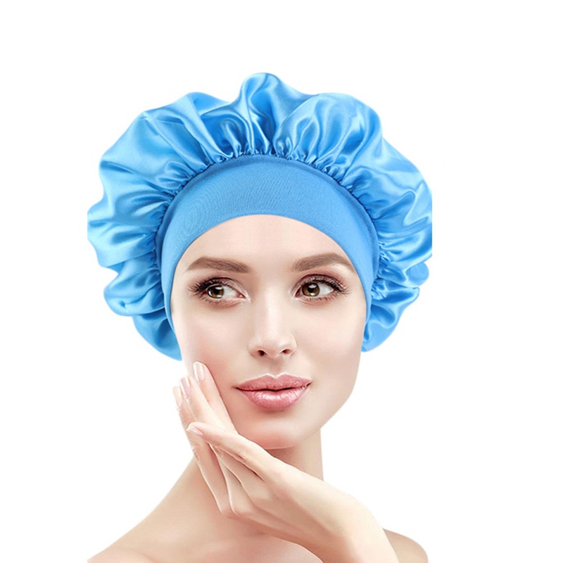 Mũ Trùm Đầu Ban Đêm Mềm Mại Có Thể Điều Chỉnh Cho Tóc Xoăn Dài Tự Nhiên