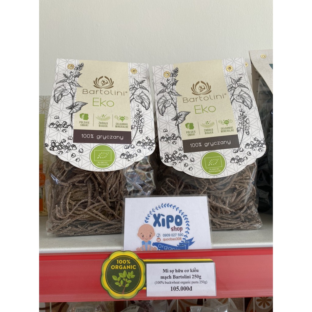 Mì Sợi Hữu Cơ Kiều Mạch Bartolini Organic 250g