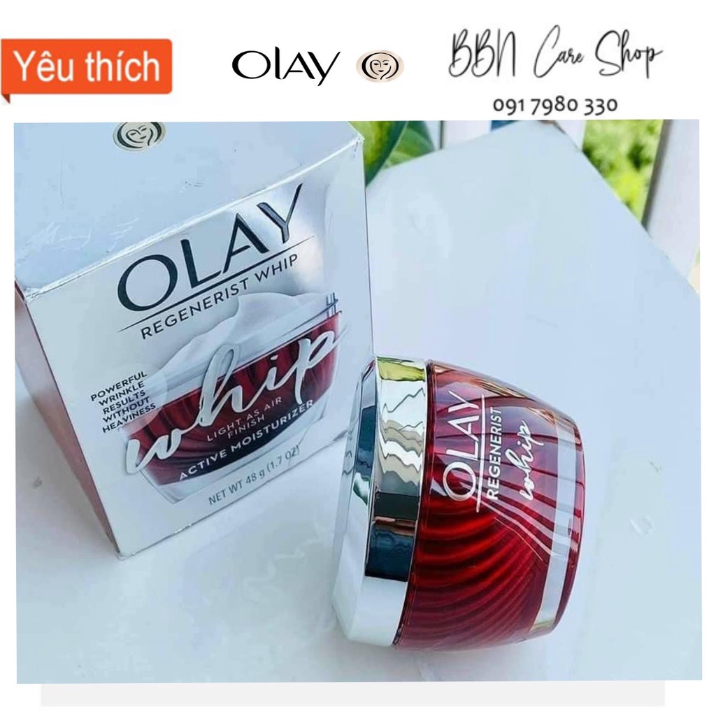 Kem chống lão hóa OLAY Regenerist WHIP 48gr [USA] #FREESHIP# Kem dưỡng ẩm da, kem mờ vết thâm nám hiệu qua | BigBuy360 - bigbuy360.vn