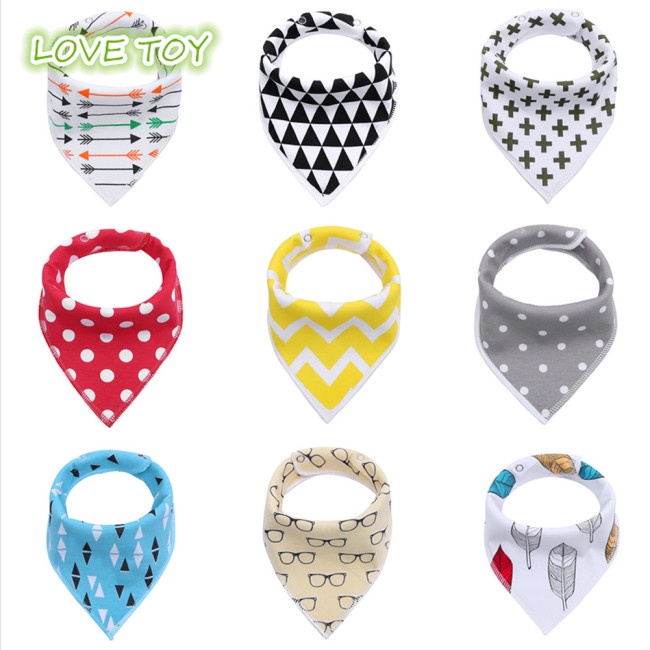 Yếm ăn tam giác vải cotton xinh xắn cho bé