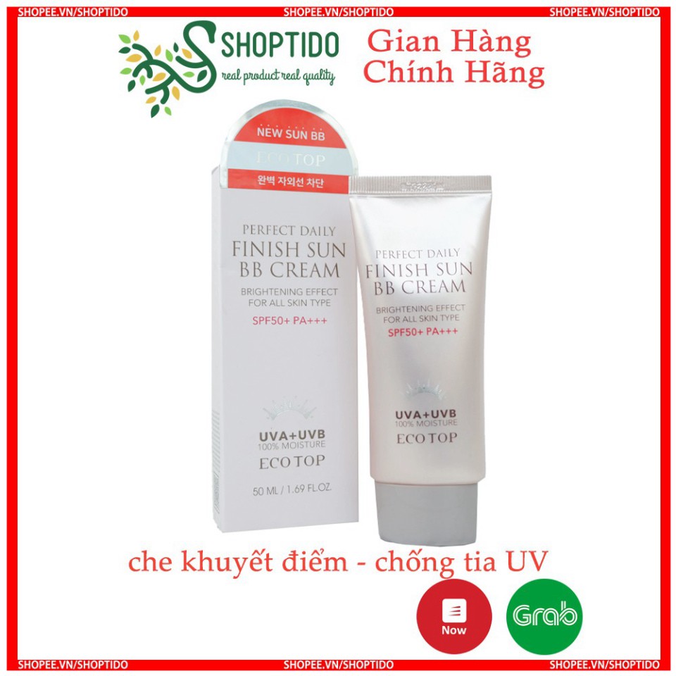 Kem nền chống nắng EcoTop Perfect Daily Finish Sun BB Cream SPF50+ PA+++ 50ml NPP KallyCosmetic