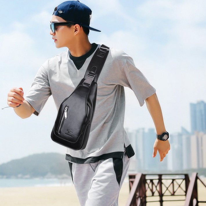 Túi Đeo Chéo Nam Da Trơn DHV16 Cao Cấp, Không Sờn Cũ, Không Bạc Màu Sau Thời Gian Dài | BigBuy360 - bigbuy360.vn