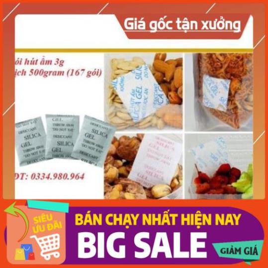 [NEW] Gói hút ẩm  Silicagel 200g Bịch 0,2kg (1 Gói) sử dụng trong thực phẩm, quần áo, giày dép, khửi mùi hôi