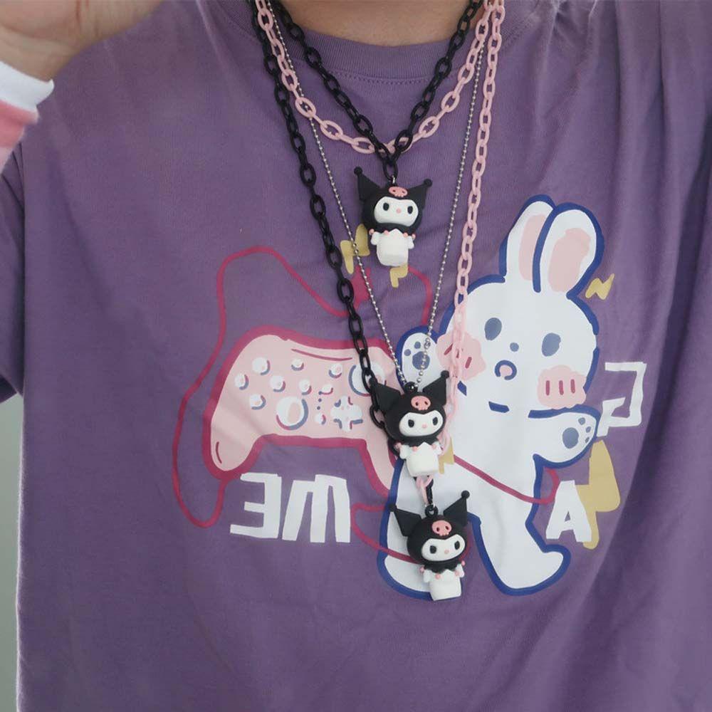 MOCHO Vòng Cổ Choker Bằng Nhựa Acrylic In Họa Tiết Hoạt Hình Phong Cách Hàn Quốc Cho Nữ