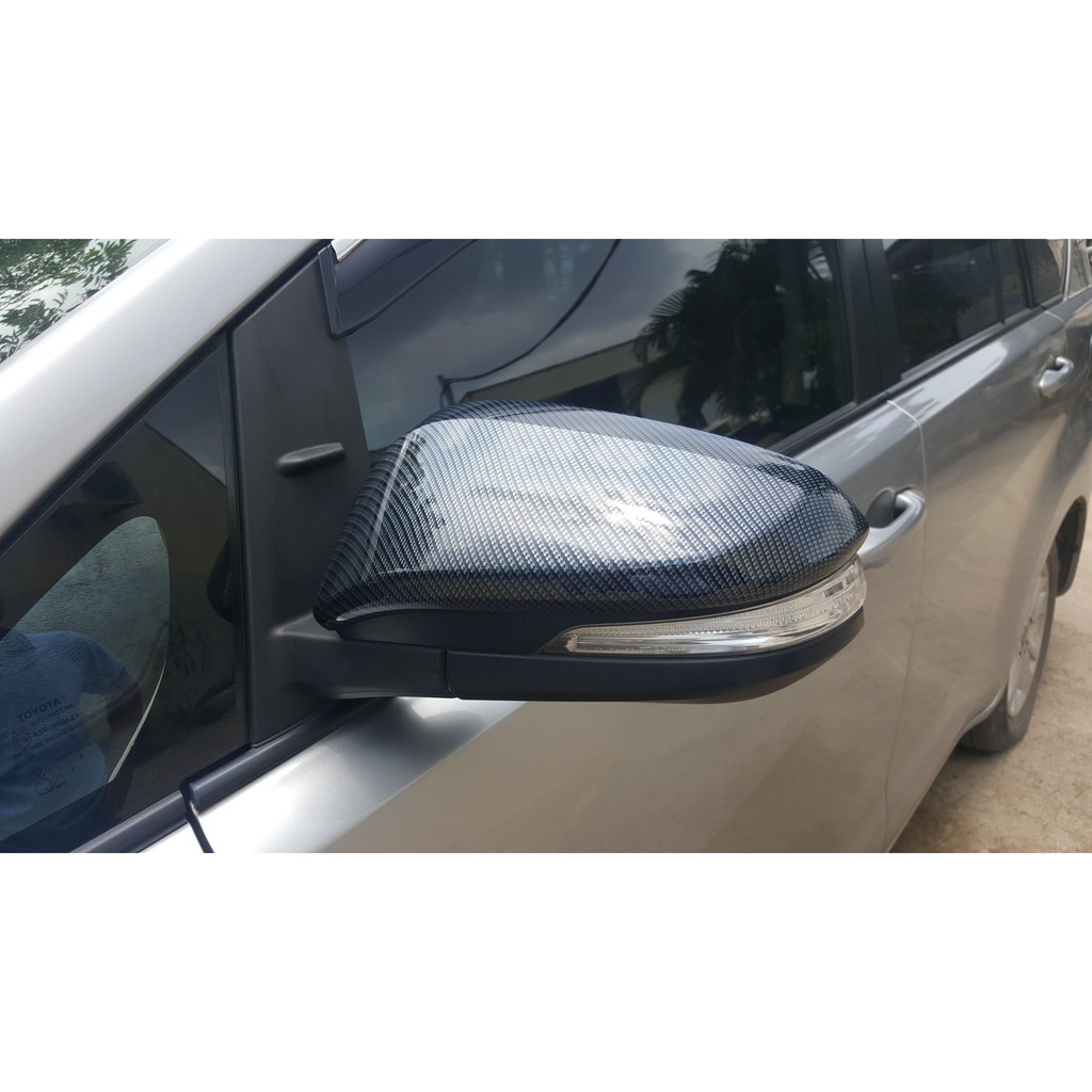 Ốp trang trí tay hõm Innova 2016-2023 mạ Crom, Đen nhám, Carbon