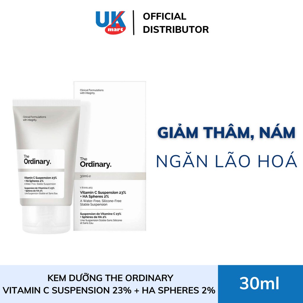 Kem Dưỡng The Ordinary Vitamin C Suspension 23% + HA Spheres 2% 30ml